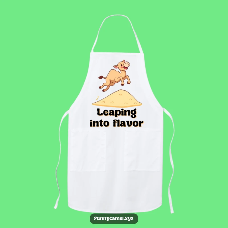 Funny Camel Leaping Apron - Humorous Attire for Energetic Cooks