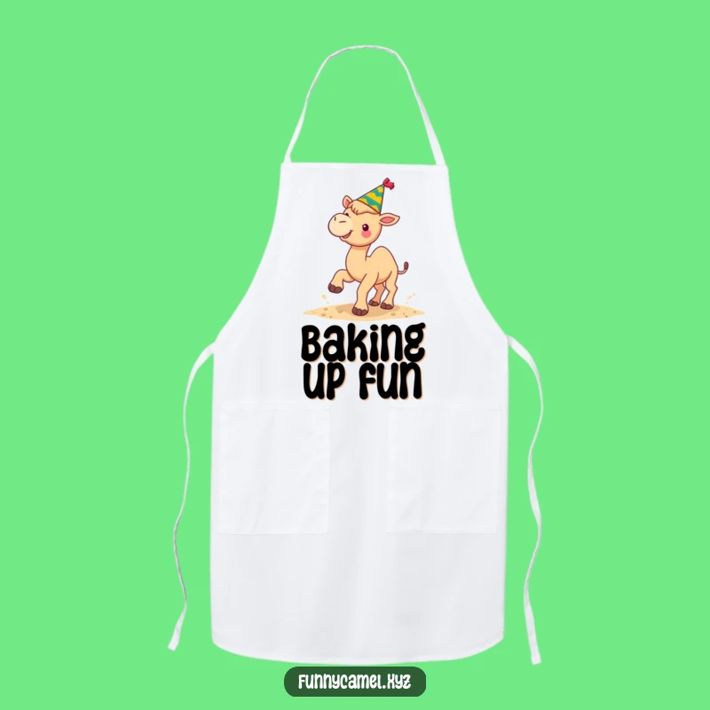 Funny Festive Camel Apron, Cheerful Kitchen Wear for Holiday Chefs