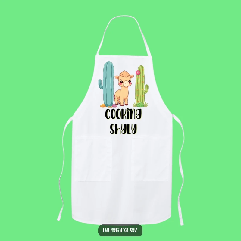 Funny Shy Camel Apron, Charming Kitchen Wear for Gentle Cooks