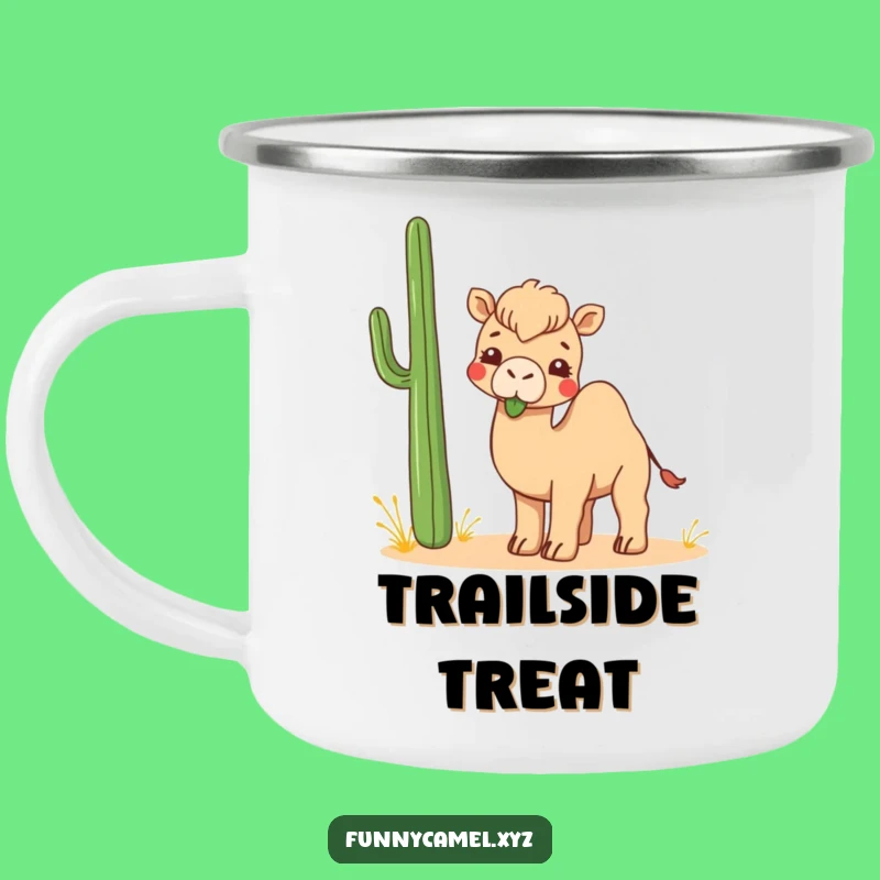 Funny Kawaii Camel Camping Mug: Playful Plant Drinkware, Ideal Funny Gift