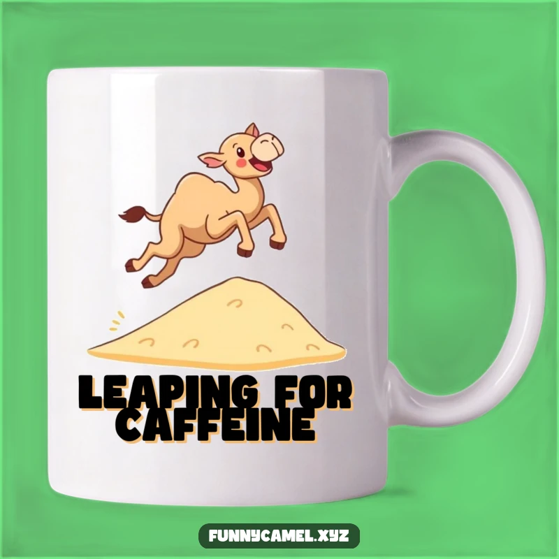 Funny Determined Camel Mug - Joyful Leaping Gift for Go-Getters