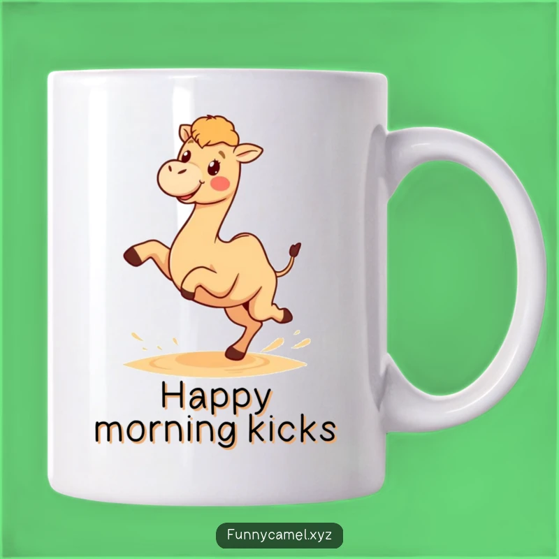 Funny Kawaii Camel Sand Kick Mug: Adorable Joyful Desert Fun, Perfect Funny Gift