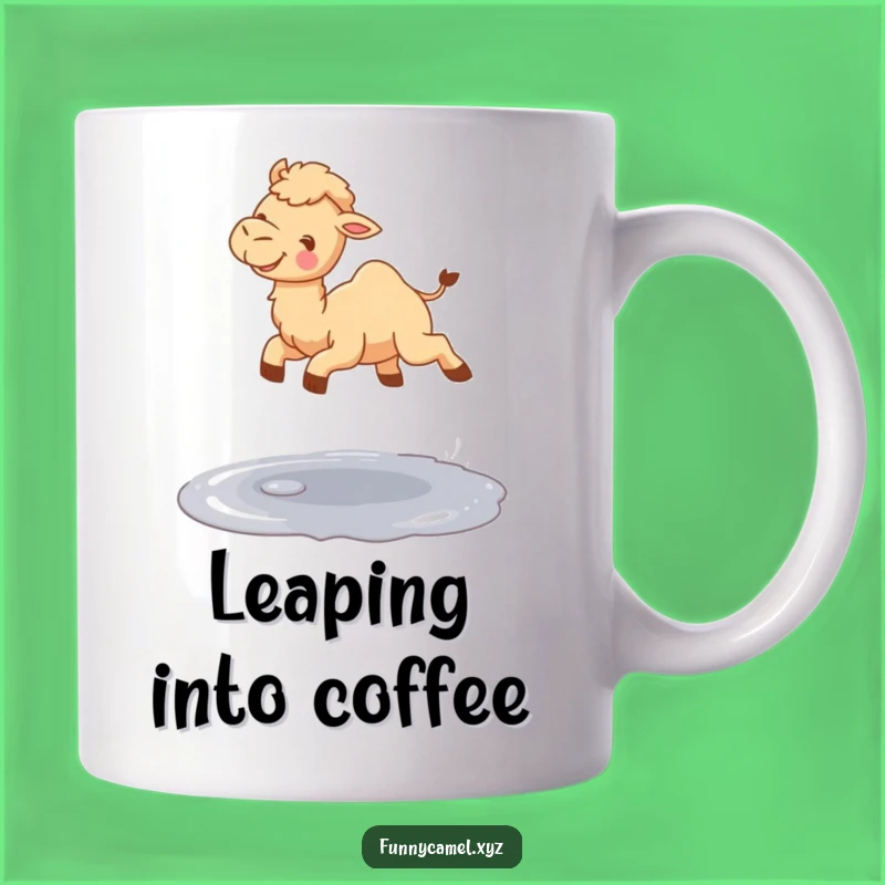 Funny Jumping Camel Mug, Joyful Splash of Humor for Your Morning Brew