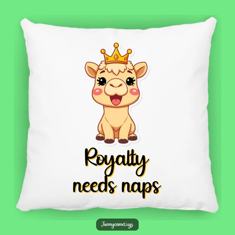 Cozy Funny Camel Crown Pillow - Soft & Humorous Decor for Happy Homes