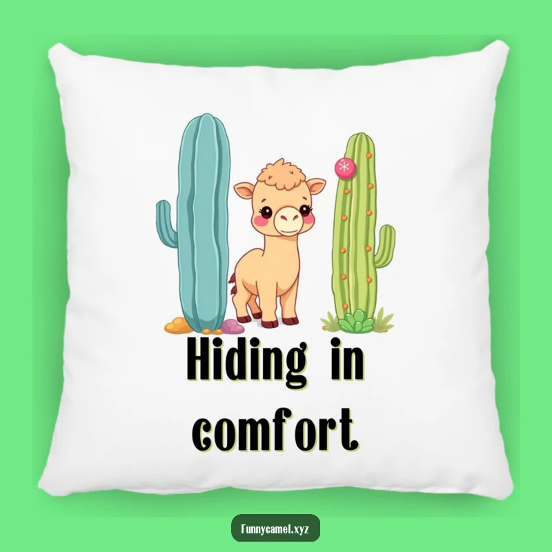 Funny Shy Camel Pillow, Soft & Comical Accent for Cozy Corners