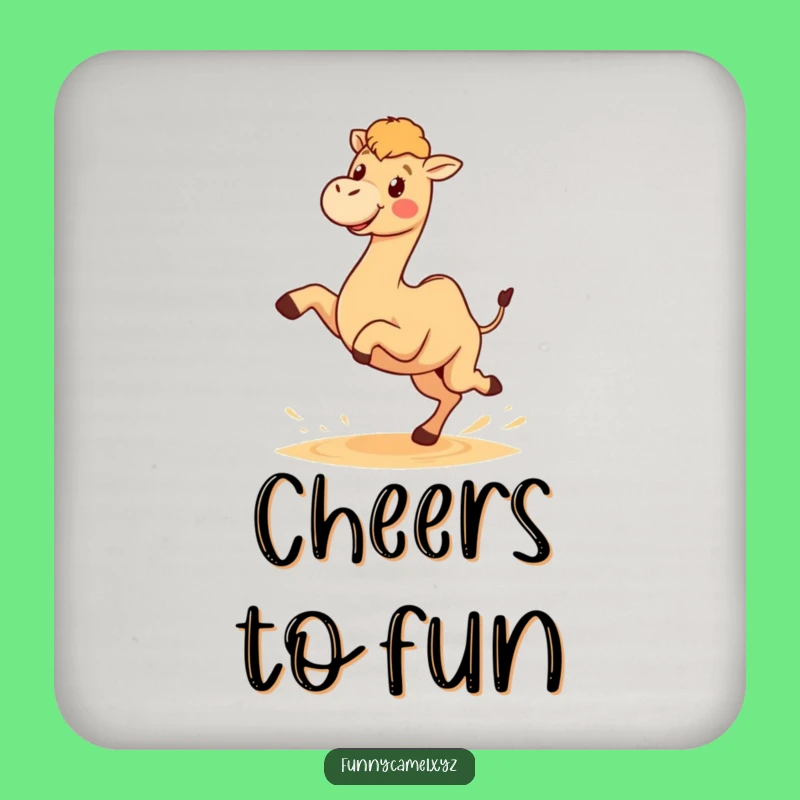 Funny Desert Kick Camel Coaster: Cute Surface Protector, Great Funny Gift