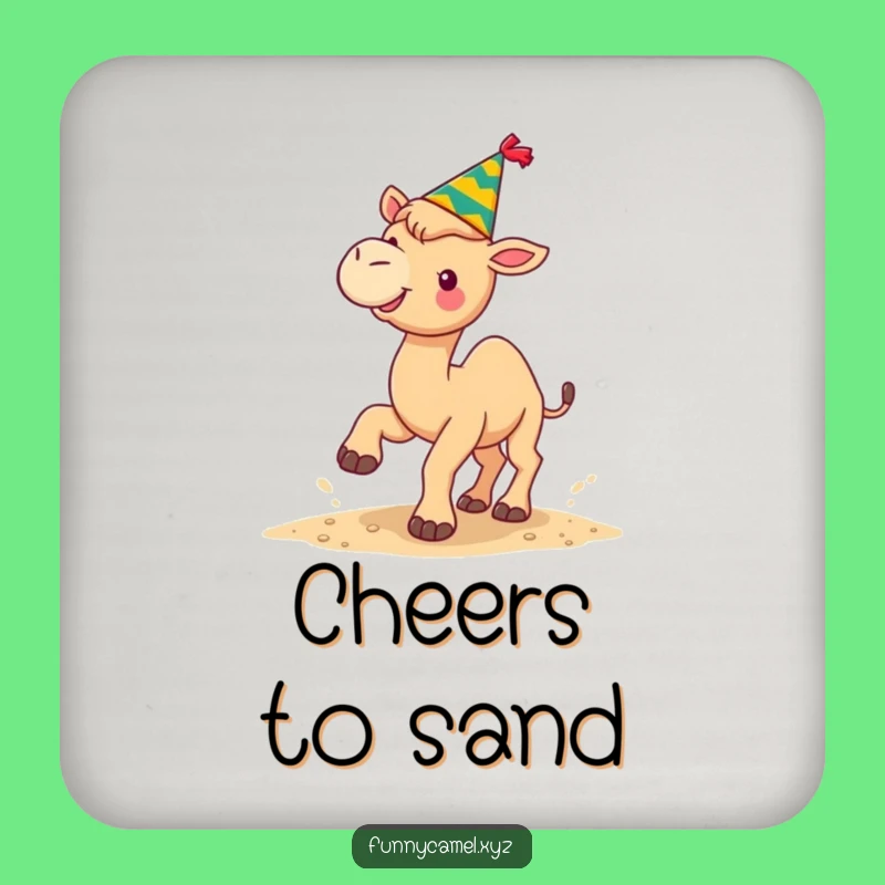 Funny Festive Camel Coaster Set, Protect Surfaces with Holiday Cheer