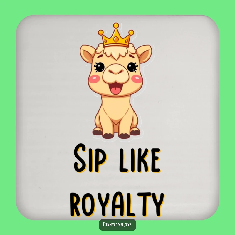 Funny Camel Crown Coaster - Protect Surfaces with Royal Charm