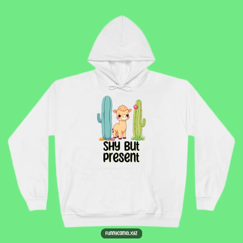 Cozy Funny Shy Camel Hoodie, Warm & Whimsical Desert Gift