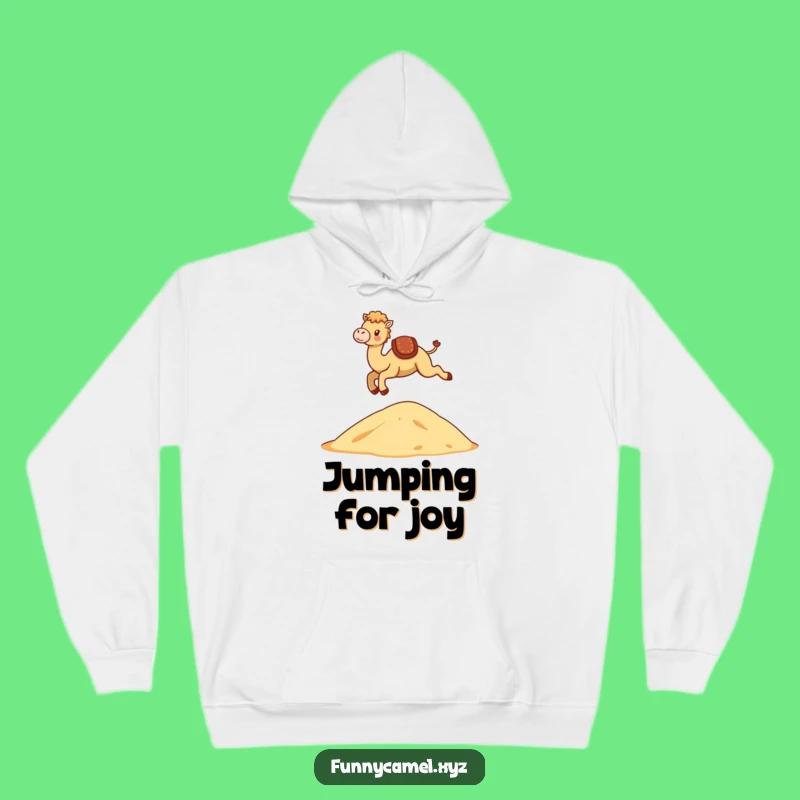 Cozy Funny Kawaii Camel Hoodie: Dune Leap Design, Ideal Funny Gift