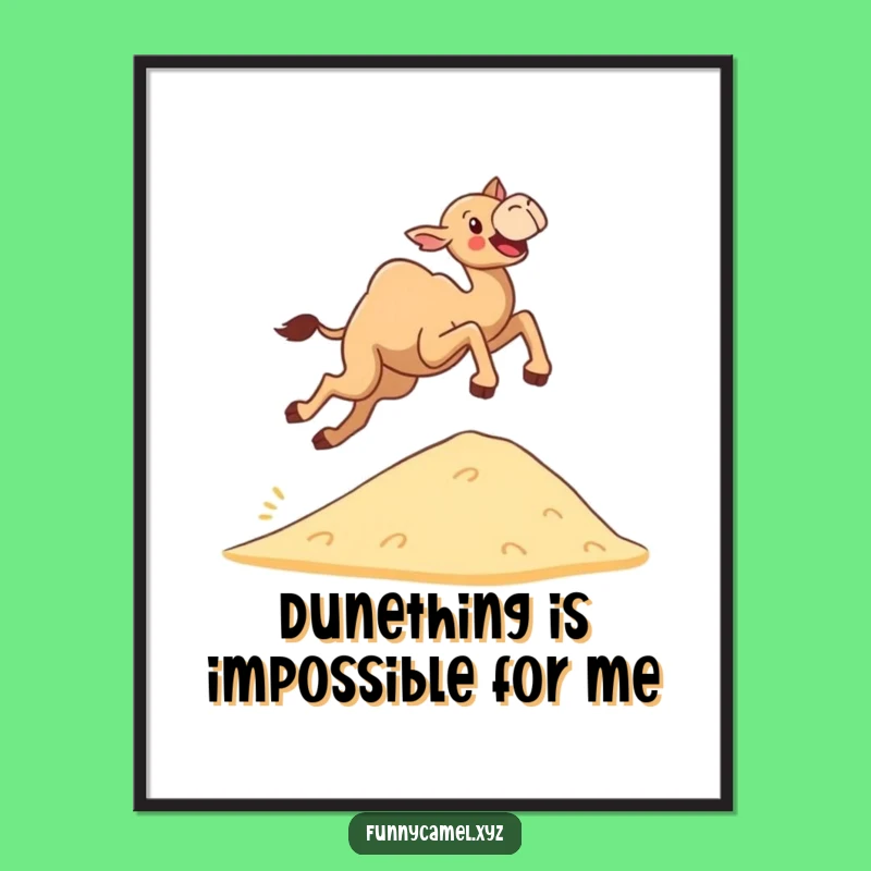 Energetic Free Printable Wall Art: Camel Leaping - Downloadable Art