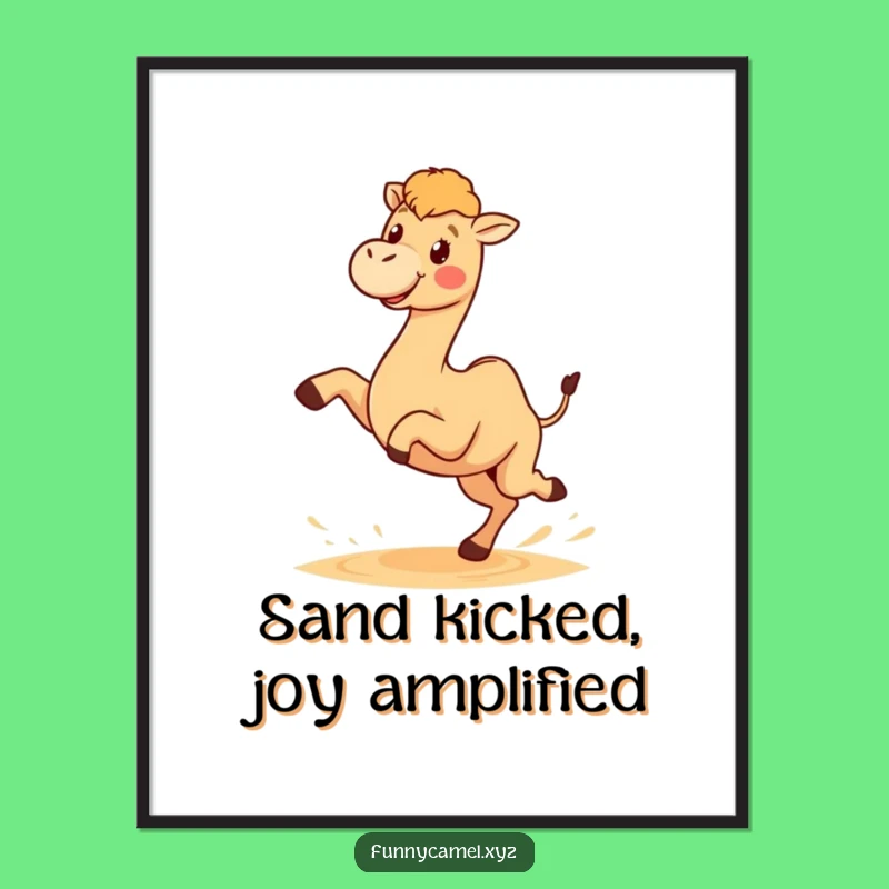 Funny Free Printable Wall Art: Kawaii Camel Desert Joy Downloadable Decor