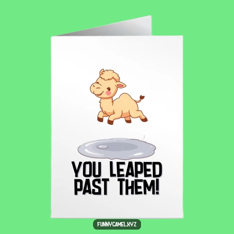 Free Printable Congrats Card: Splashy Camel Success, Great Downloadable Gift