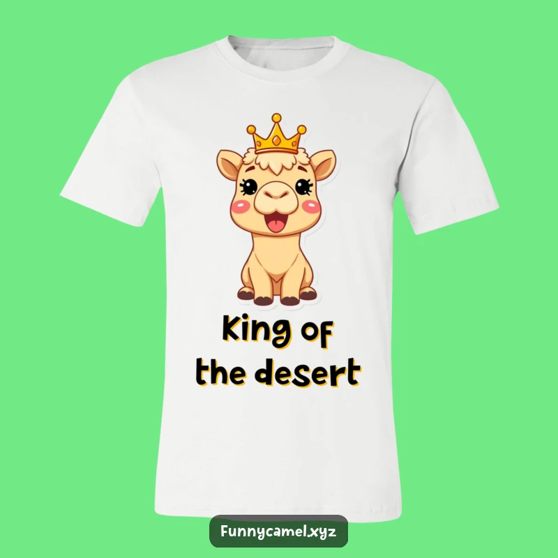 Funny Camel Crown T-Shirt - Regal Kawaii Tee for Bright Personalities