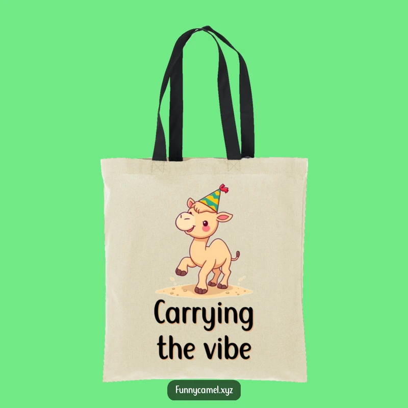 Funny Festive Camel Tote Bag, Spacious & Cheerful for Holiday Errands